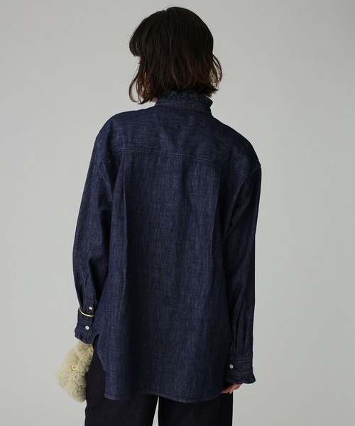 BABYLONE（バビロン） ブラウス シャツ デニムフリルシャツ レディース