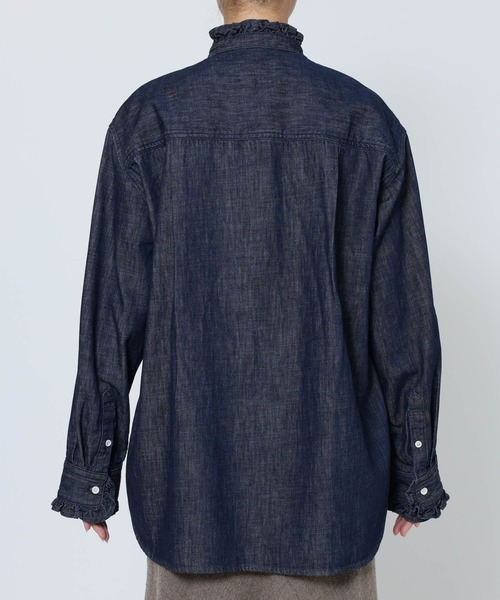 BABYLONE（バビロン） ブラウス シャツ デニムフリルシャツ レディース