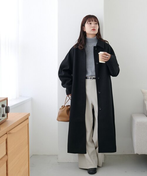 DISCOAT 中空糸チェスターコート Discoat ステンカラーコート コート 中空糸ステンカラーコート