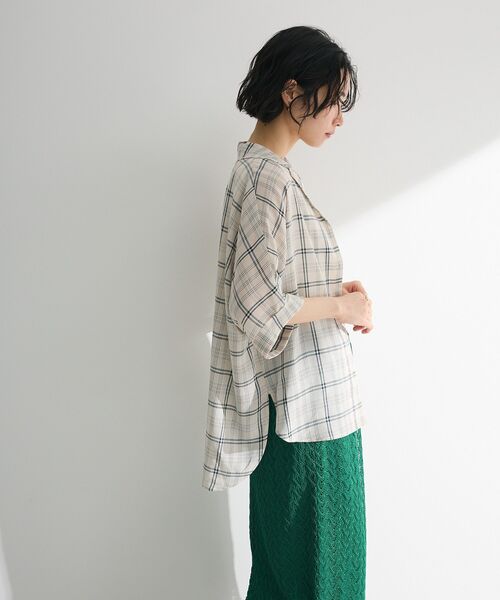 「Green Parks」 「chocol raffine robe」半袖シャツ FREE グリーン レディース_画像6