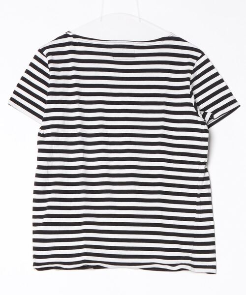「NUMBER (N)INE DENIM」 ボーダー柄半袖Tシャツ L ブラック メンズ_画像2