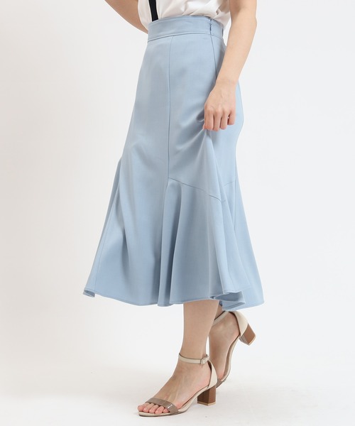 「TRUDEA」 ロングスカート LARGE サックスブルー レディース_画像4