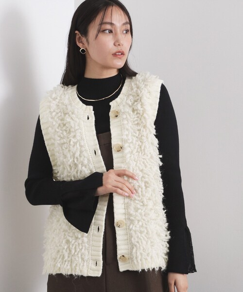 OPAQUE.CLIP（オペークドットクリップ） ベスト ジレ ループヤーン