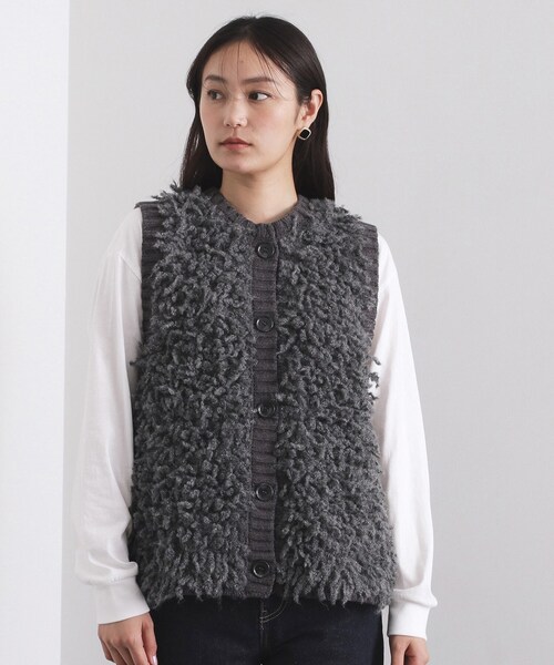 OPAQUE.CLIP（オペークドットクリップ） ベスト ジレ ループヤーン
