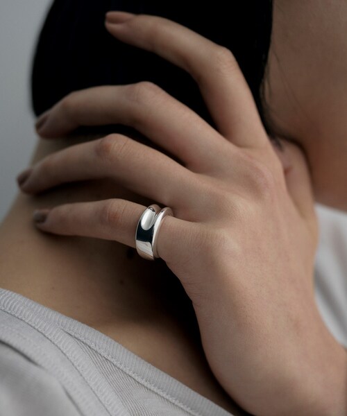 ココシュニックピンキーリング指輪2品セット COCOSHNIK（ココシュニック） 指輪 リング シルバー コンケイブ