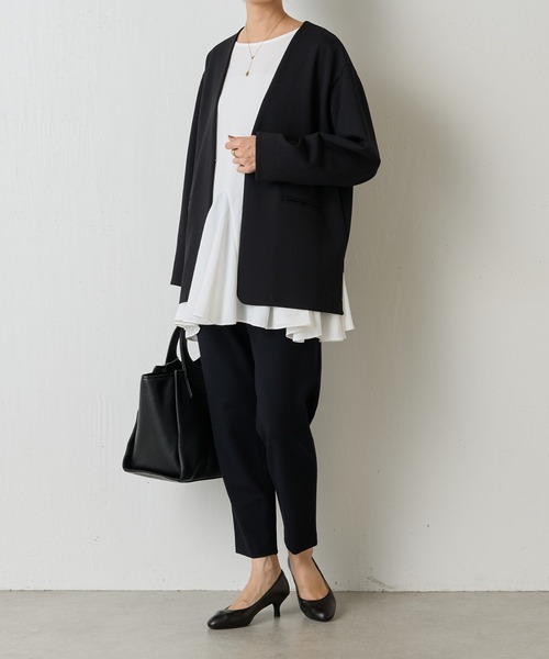 BEARDSLEY（ビアズリー） ノーカラージャケット FREE ネイビー