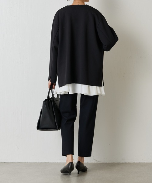 BEARDSLEY（ビアズリー） ノーカラージャケット FREE ネイビー