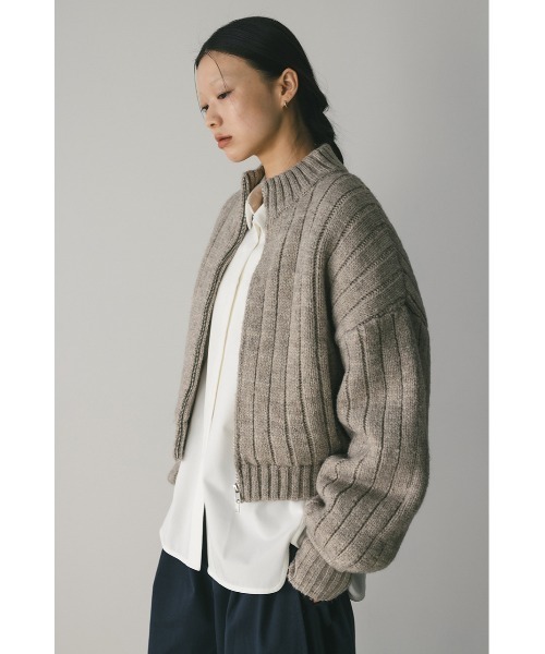STYLEMIXER（スタイルミキサー） カーディガン パッファーニットジップ