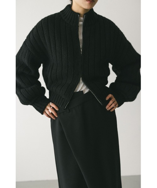 STYLEMIXER（スタイルミキサー） カーディガン パッファーニットジップ