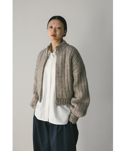 STYLEMIXER（スタイルミキサー） カーディガン パッファーニットジップ