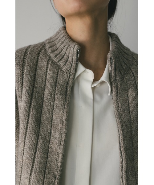 STYLEMIXER（スタイルミキサー） カーディガン パッファーニットジップ