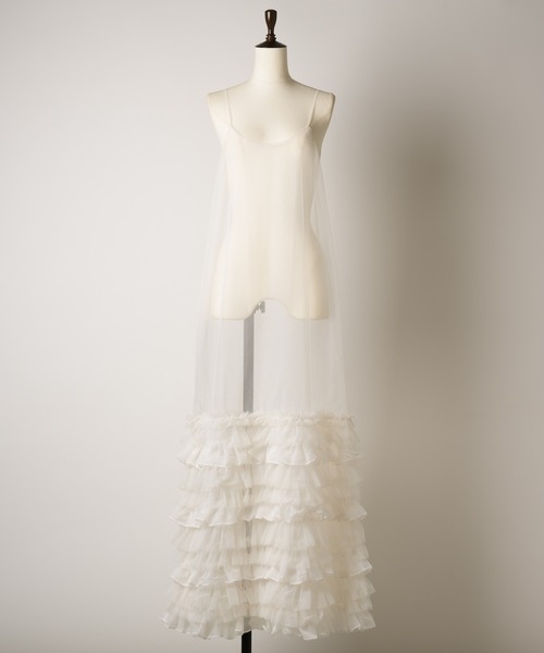 「LA BELLE ETUDE」 キャミソールワンピース 0 チャコールグレー レディース_画像2