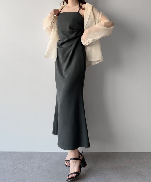 「mipiarl」 キャミソールワンピース MEDIUM アイボリー レディース_画像5