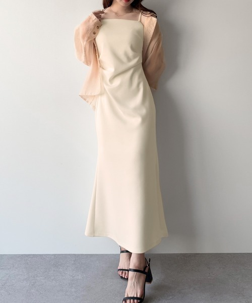 「mipiarl」 キャミソールワンピース MEDIUM アイボリー レディース_画像8