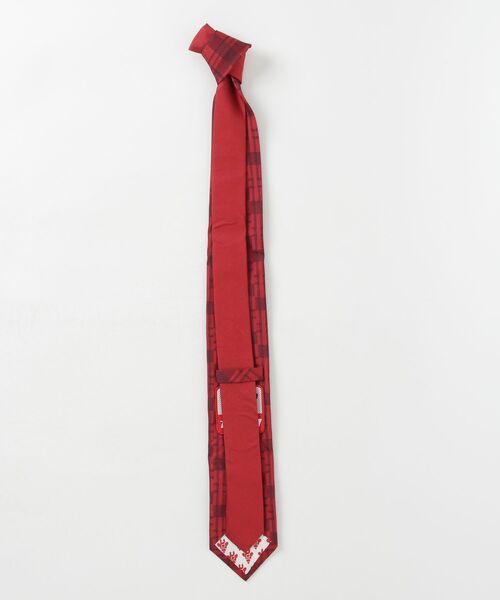 「giraffe」 チェック柄ネクタイ ONE SIZE レッド メンズ_画像2