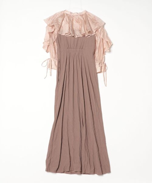 「dazzlin」 半袖ワンピース SMALL ベージュ レディース_画像2