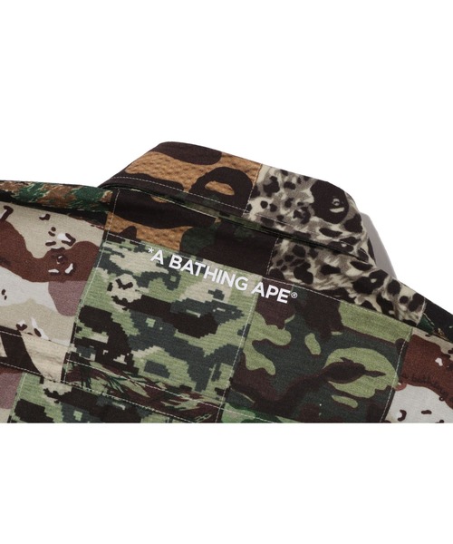 シャツ APE HEAD ONE POINT CAMO PATCHWORK SS SHIRT メンズの画像
