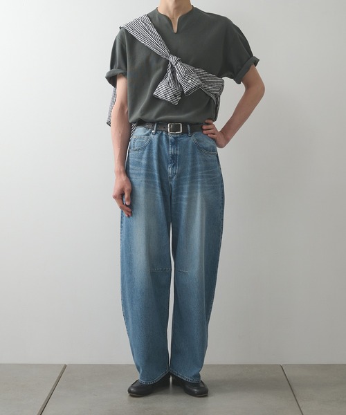 ジーンズ 「STUDIOUS」Barrel Denim pants メンズ