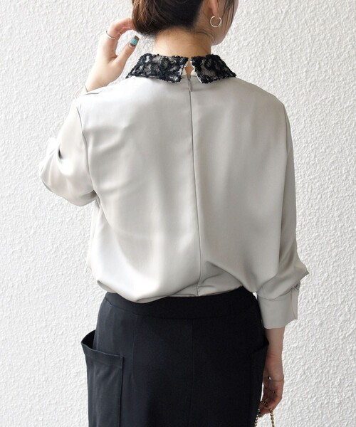 「SHIPS any」 長袖シャツ ONE SIZE ライトグレー レディースの画像