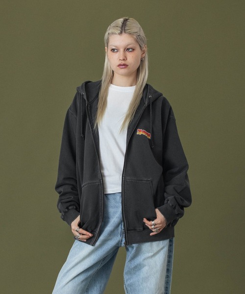 「XLARGE」 ジップアップパーカー M パープル メンズの画像