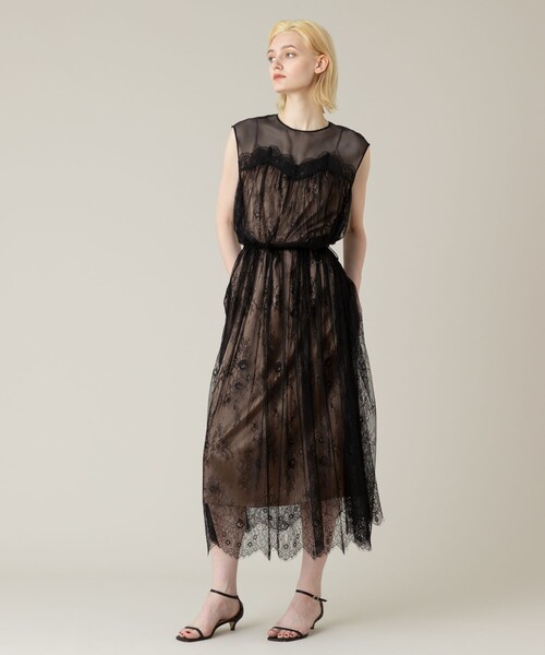 「LOULOU WILLOUGHBY」 半袖ワンピース 1 ブラック レディース_画像2