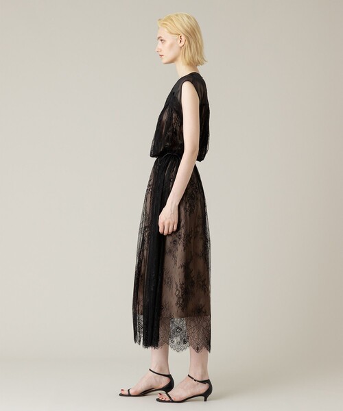 「LOULOU WILLOUGHBY」 半袖ワンピース 1 ブラック レディース_画像3