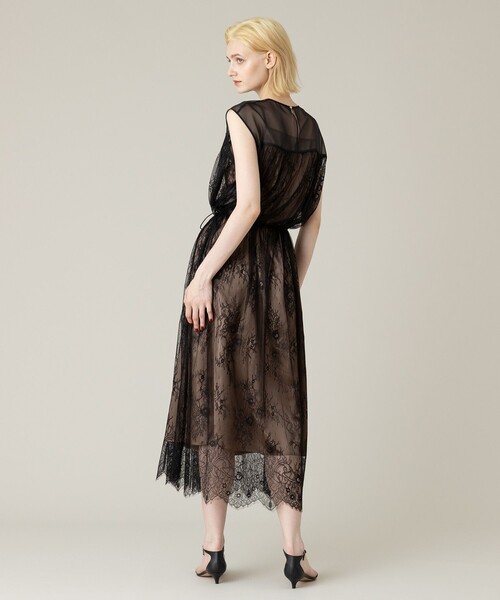 「LOULOU WILLOUGHBY」 半袖ワンピース 1 ブラック レディース_画像4