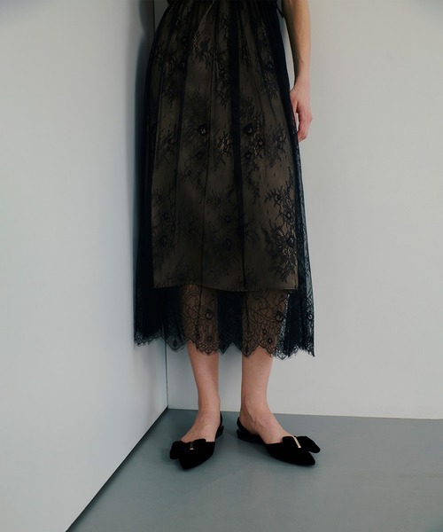 「LOULOU WILLOUGHBY」 半袖ワンピース 1 ブラック レディース_画像9