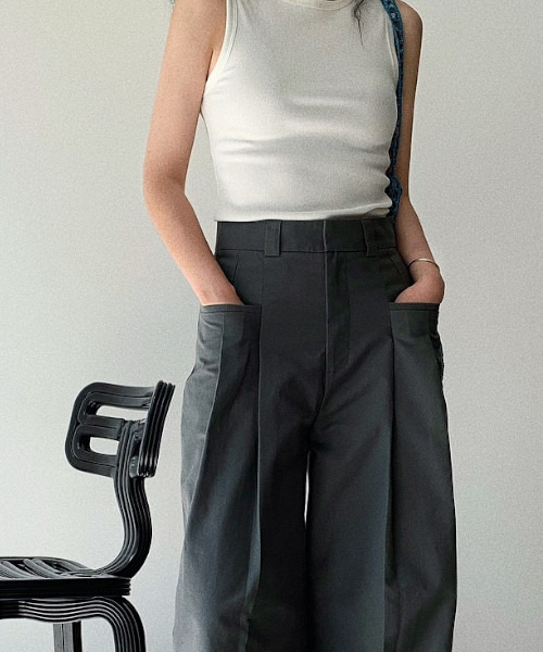 「chuclla」 パンツ L ダークグレー レディース_画像9