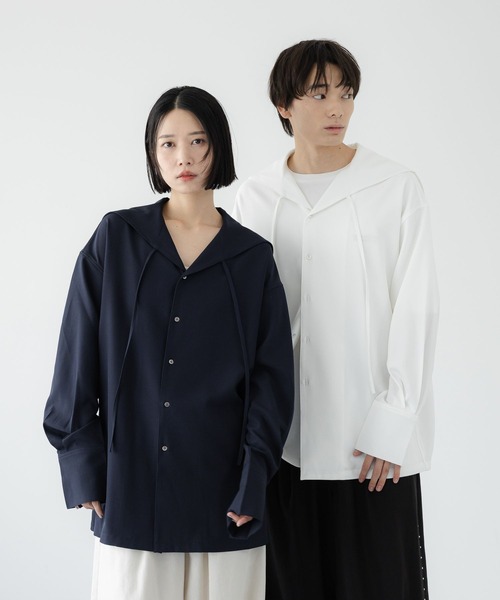 ふみふみさま　　【美品】ジャーナルスタンダードラックス　エアリーシャツ　ゆったり LOWRYS FARM（ローリーズファーム） シャツ 「LFM(U)」セーラーカラー
