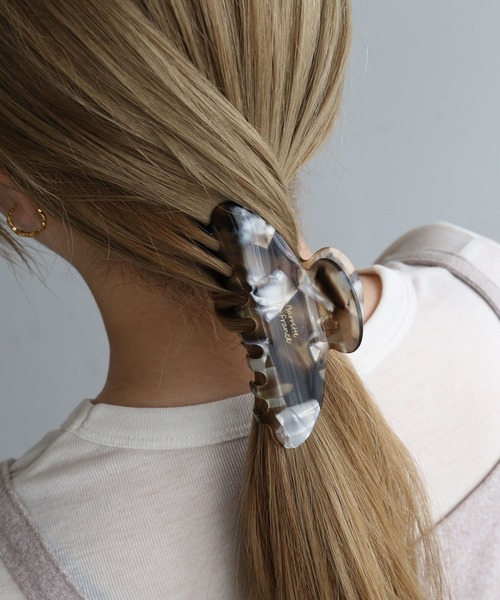 colleca la（コレカラ） ヘアクリップ べっ甲風ニュアンス ヘア