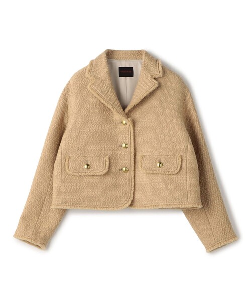 ★美品★ TOMORROWLAND collcetion ショートコート TOMORROWLAND collection コート アウター ブークレーファンシー