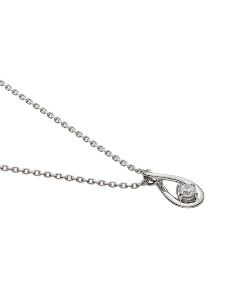 【PLUS VENDOME】シルバー ロングネックレス ドロップ型チャーム va vendome aoyama ネックレス シルバー クロスドロップ