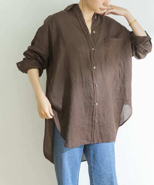 Tシャツ レディースファッション Tシャツ ラミーオーバーチュニックシャツファッション ラミーオーバーチュニックシャツ Zozotown