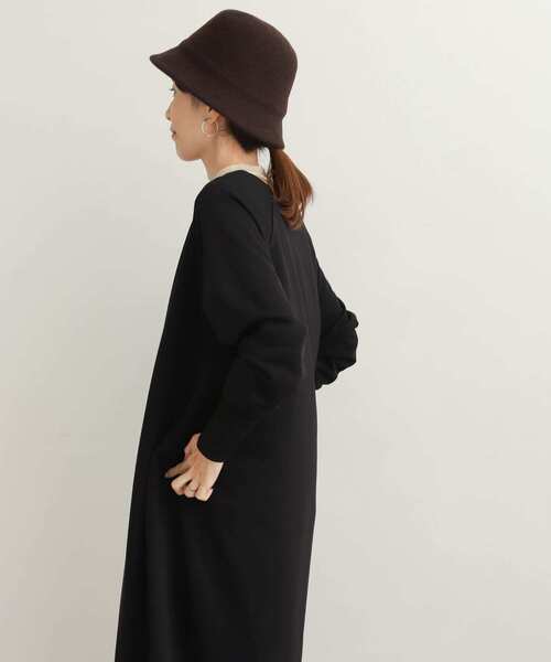 URBAN RESEARCH DOORS ワンピース Vネックスウェットワンピース
