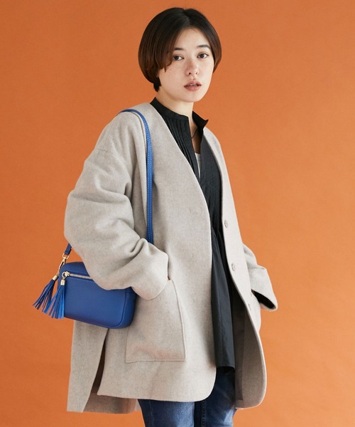 DOUX ARCHIVES ジャケット ノーカラージャケット Vネックノー