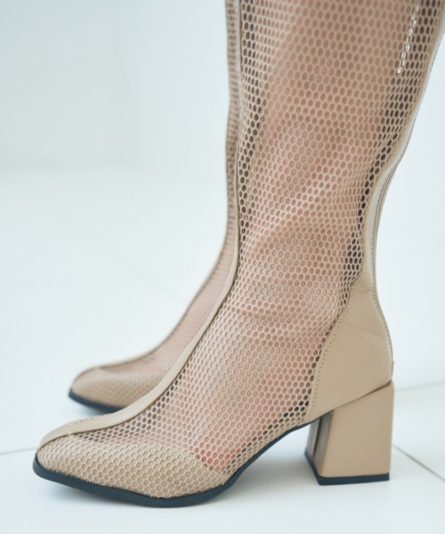 Solace ブーツ メッシュロングブーツ レディース : ZOZOTOWN Yahoo!店