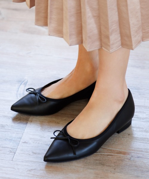 HIMIKO バレエシューズ パンプス 「Made in Japan」ポインテッドトゥ