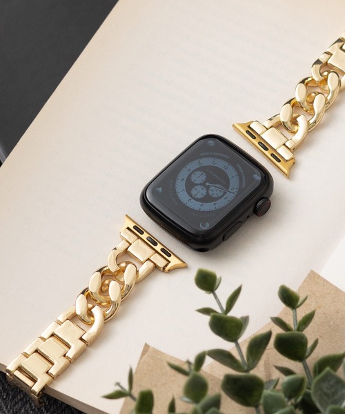 Steve Madden★レインボーxチェーンのアップルウォッチバンド Steve Madden レインボー&チェーン Apple Watchベルト