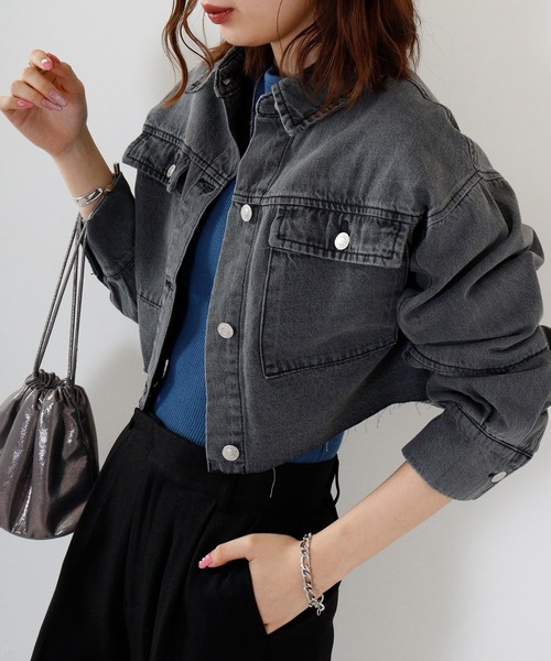 ＆soiree デニムジャケット gジャン デニムクロップドジャケット