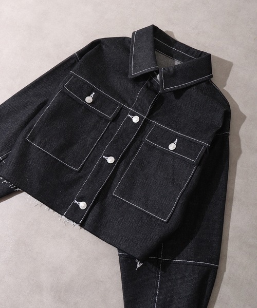 【23AW NEW】GIVENCHY_woman/ クロップド デニム ジャケット /黒 1694476_22883567_k3.jpg