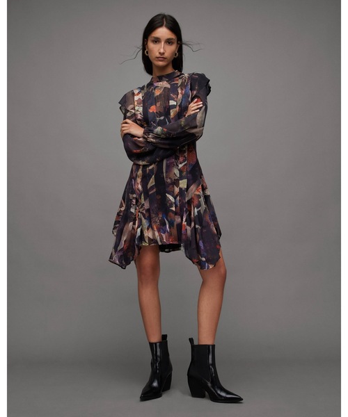 ワンピース FLEUR LONG SLEEVE FLORAL MINI DRESS | FLEUR 長袖 