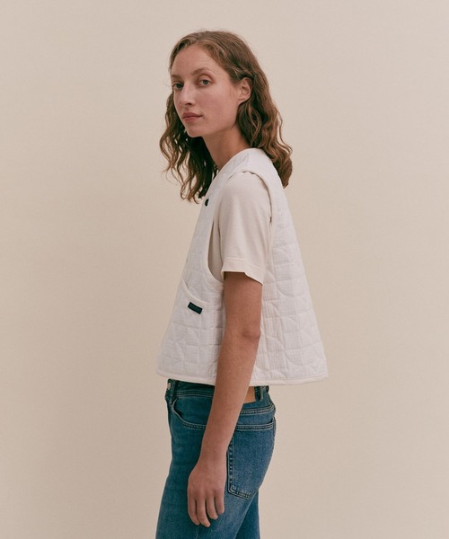 ベスト ジレ Gauze Leaf Cropped Thornham Womens / ガーゼ リーフ クロップド ソーンハム ウィメンズ レディース LAVENHAM ベスト ジレ Gauze Leaf Cropped Thornham Womens