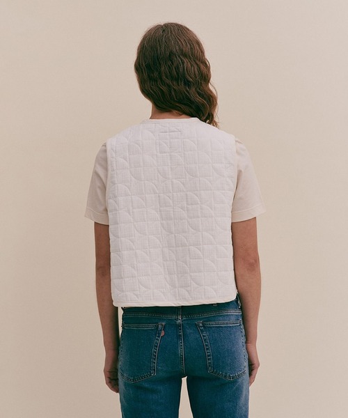 ベスト ジレ Gauze Leaf Cropped Thornham Womens / ガーゼ リーフ クロップド ソーンハム ウィメンズ レディース LAVENHAM ベスト ジレ Gauze Leaf Cropped Thornham Womens