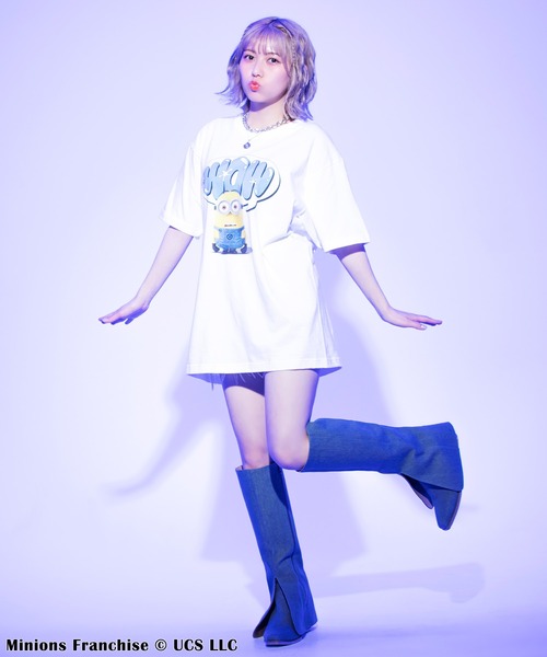 フォーギークスバイスパイラルガール 4GEEKs by SPIRALGIRL 【Minion/ミニオン/デイブ】3DアートTシャツ （ブラウン） フォーギークスバイスパイラルガール 4GEEKs by SPIRALGIRL