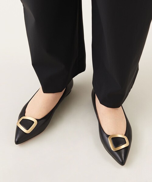 【美品】ODETTE E ODILE フラットパンプス　オブリークバックル ODETTE E ODILE パンプス オブリークバックル フラット10