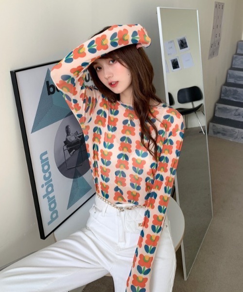 【美品・POPUP限定品】フラワーヒルシースルートップス tシャツ 花柄 シースルートップス レディース メンズ : ZOZOTOWN Yahoo