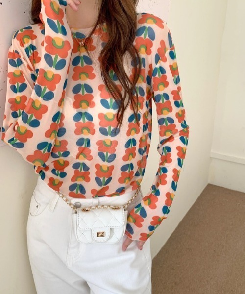 【美品・POPUP限定品】フラワーヒルシースルートップス tシャツ 花柄 シースルートップス レディース メンズ : ZOZOTOWN Yahoo