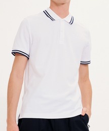 UVカット吸水速乾 シャンブレーストレイプ 長袖ポロシャツ UVカット/吸水速乾 シャンブレーストライプ長袖ポロシャツ