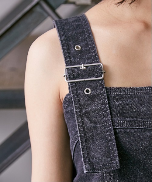 【新品】【大きいサイズ】【XL】SOBRE モノグラムジッパーワンピース LIP SERVICE（リップサービス）｜ フロントZIPバイカラーニット